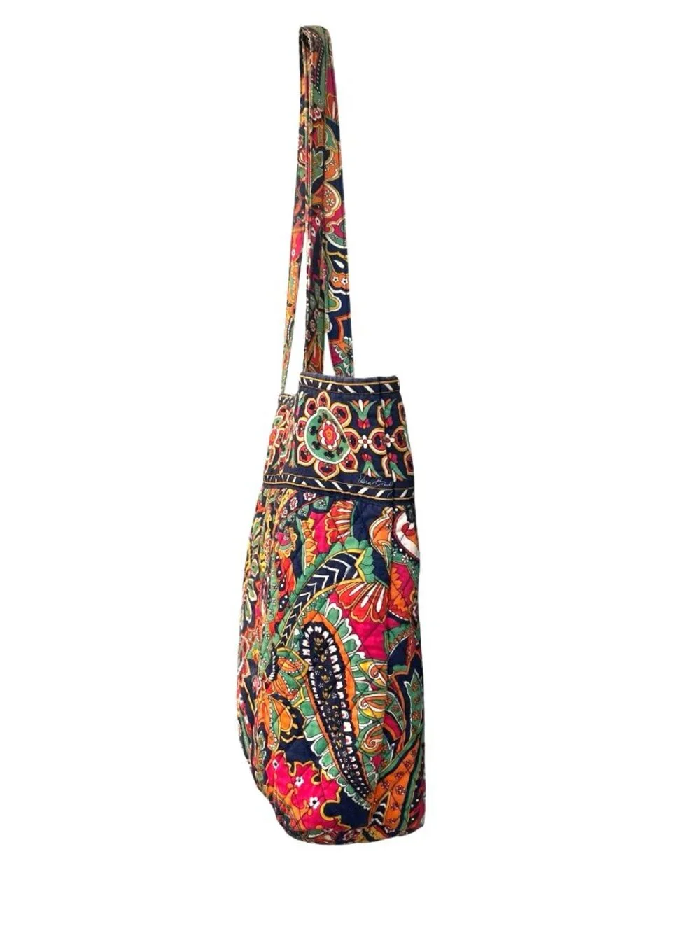 Vera Bradley Symphony in Hue Shoulder Toggle Book Tote Bag Paisley Floral